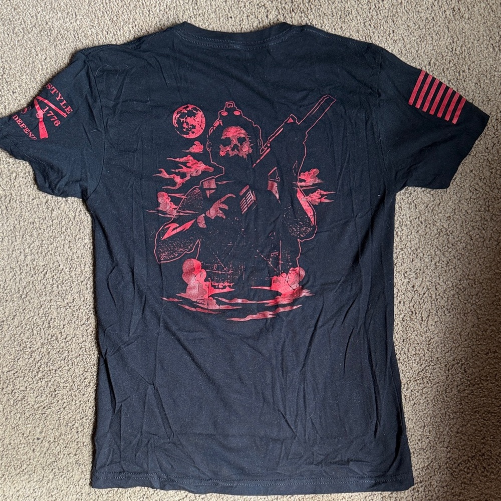 Grunt Style Black and Red Graphic Tee